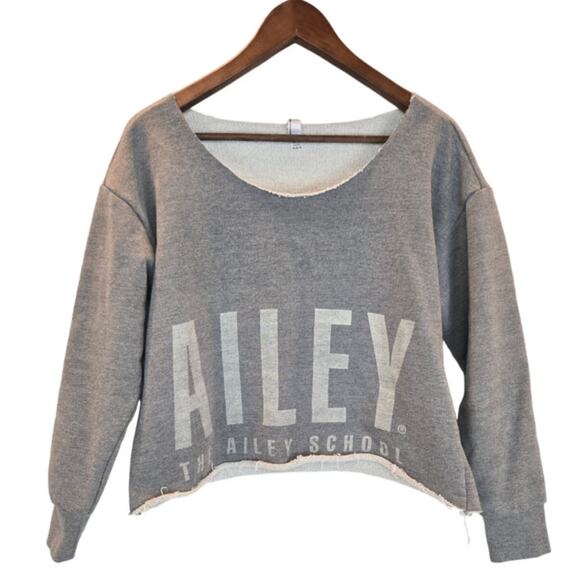 American Apparel Tops - American Apparel The Ailey School Cutoff Cropped Gray Sweatshirt One Size